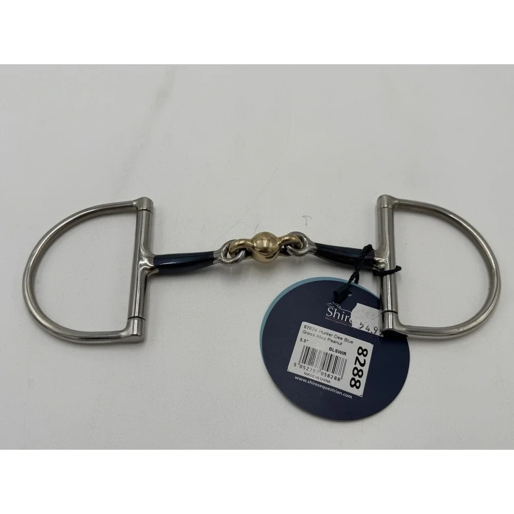 Shires Equestrian Blue Alloy Hunter Dee Bit With Lozenge 5.5